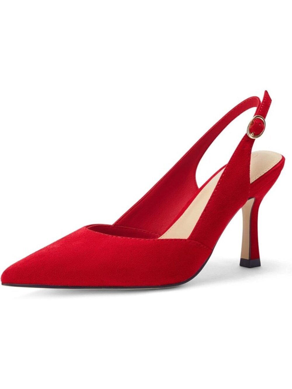 Women's Dark Red Kitten Heel Pointed Toe Backless Wedding Party Dress Pumps Shoe
